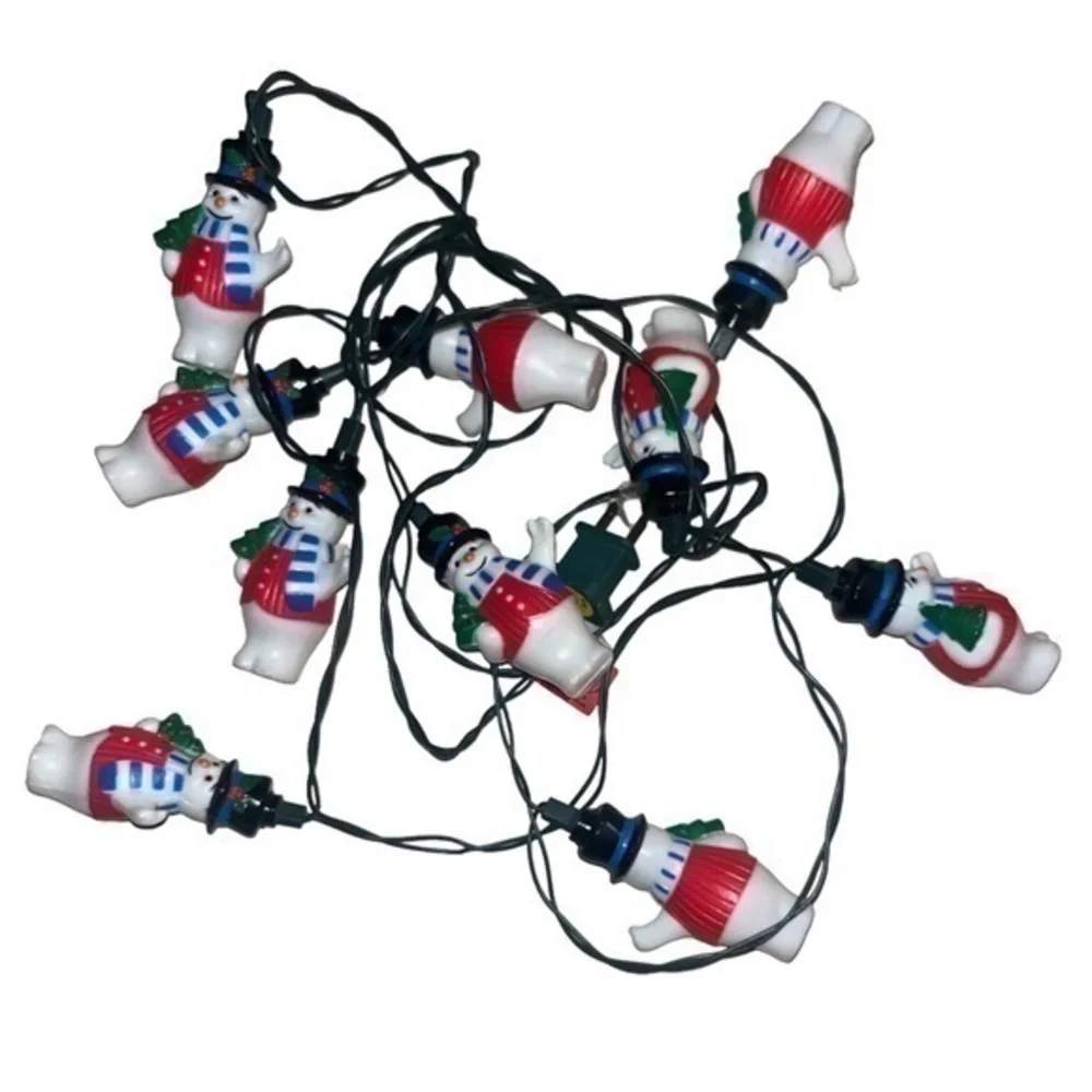 Vintage snowman Christmas lights-covers